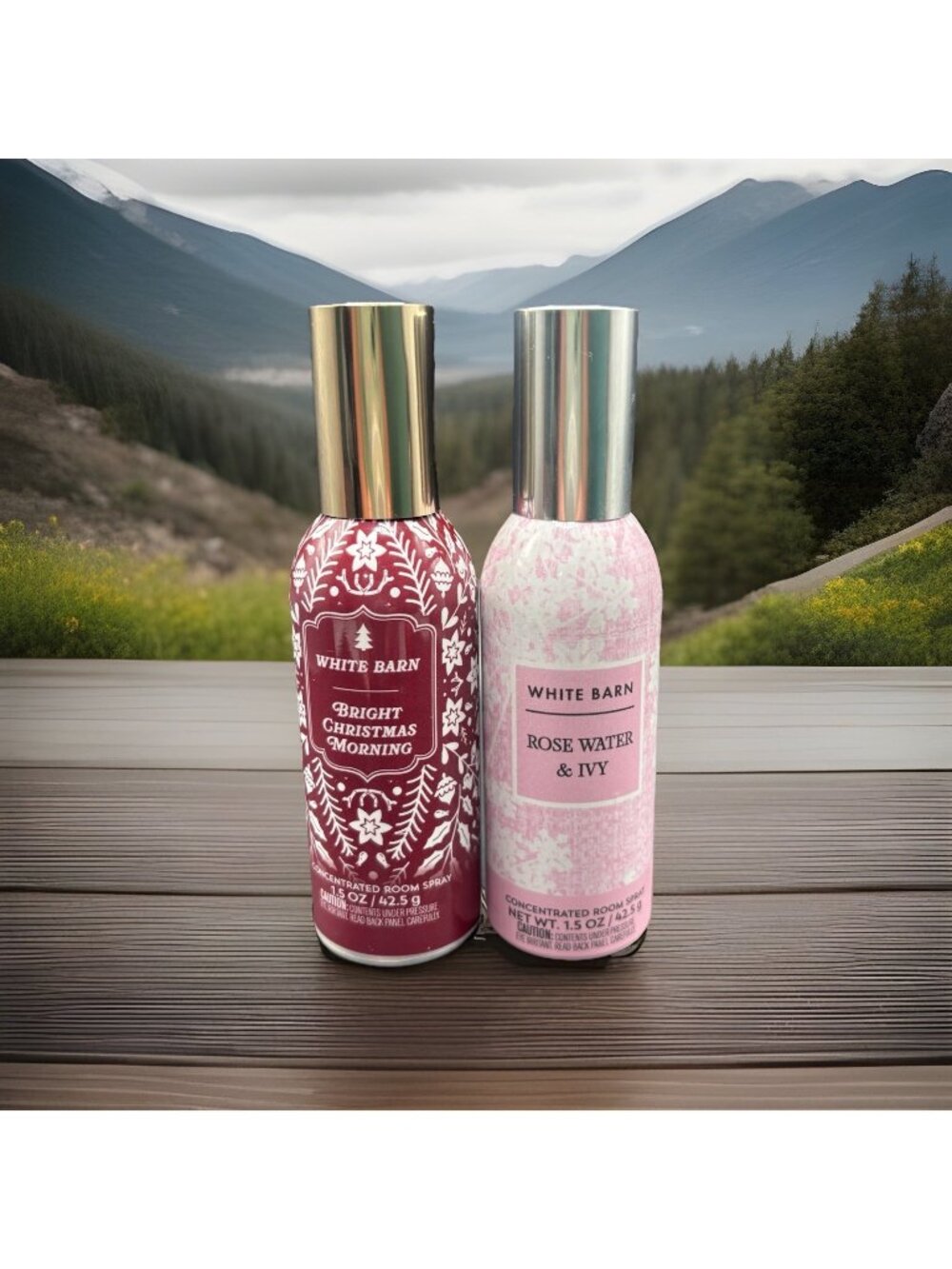 Bath Body & Works 2 Pack Concentrated Room Sprays 1.5 oz Christmas Orange Rose